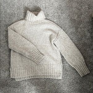 Cozy Light Gray Turtleneck Sweater